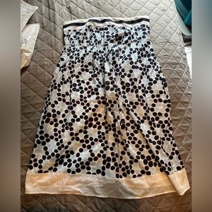 New York & Company Strapless Polka Dot Dress Blue Size 8